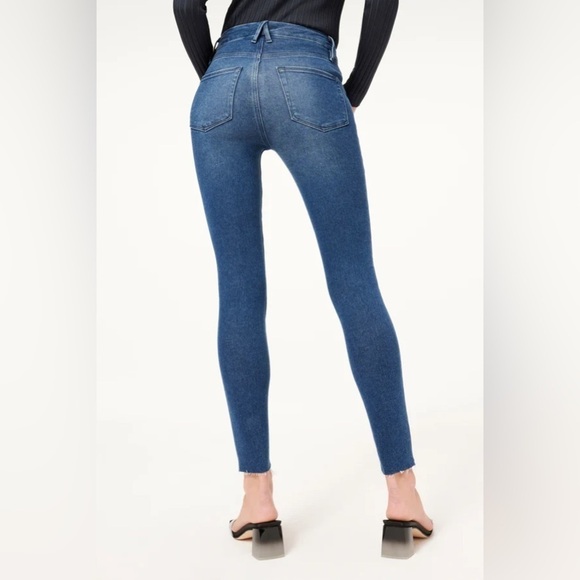 Good American GOOD WAIST SKINNY‎ JEANS blue867 - Picture 7 of 16